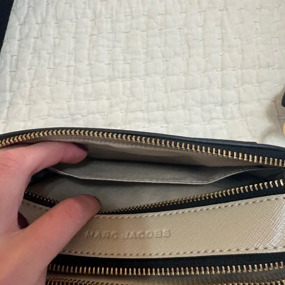 Marc Jacobs Crossbody Bag in Gray with Gold Accents